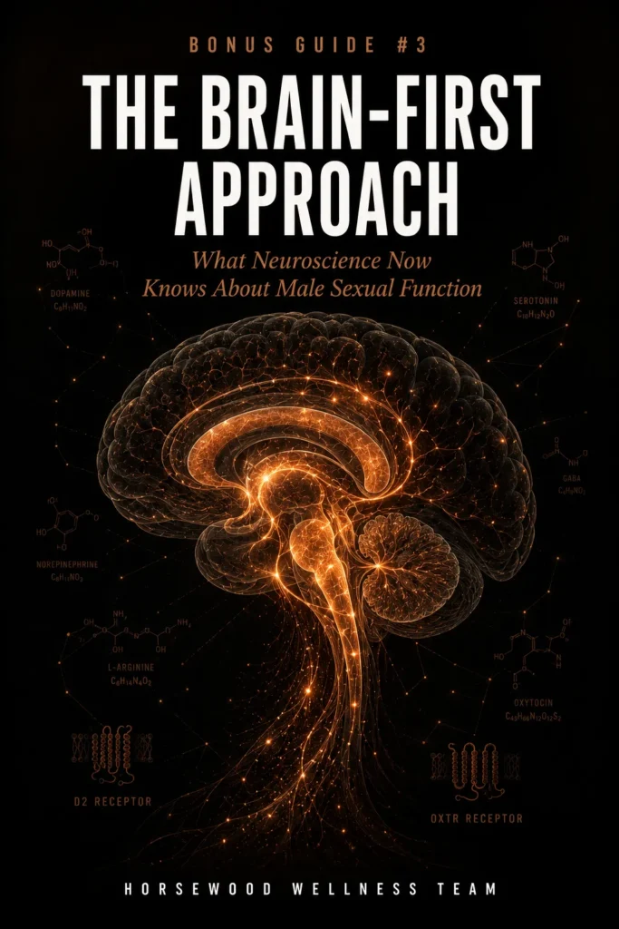 Digital bonus cover for The Brain-First Approach, discussing neuroscience insights into natural male drive and energy pathways.